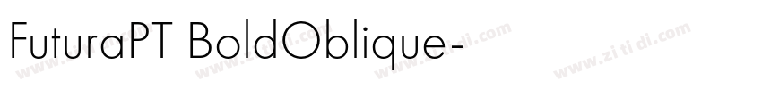 FuturaPT BoldOblique字体转换
